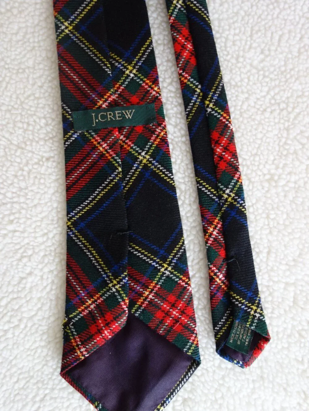 J. CREW Handmade Wool Tartan Tie – AS IS
